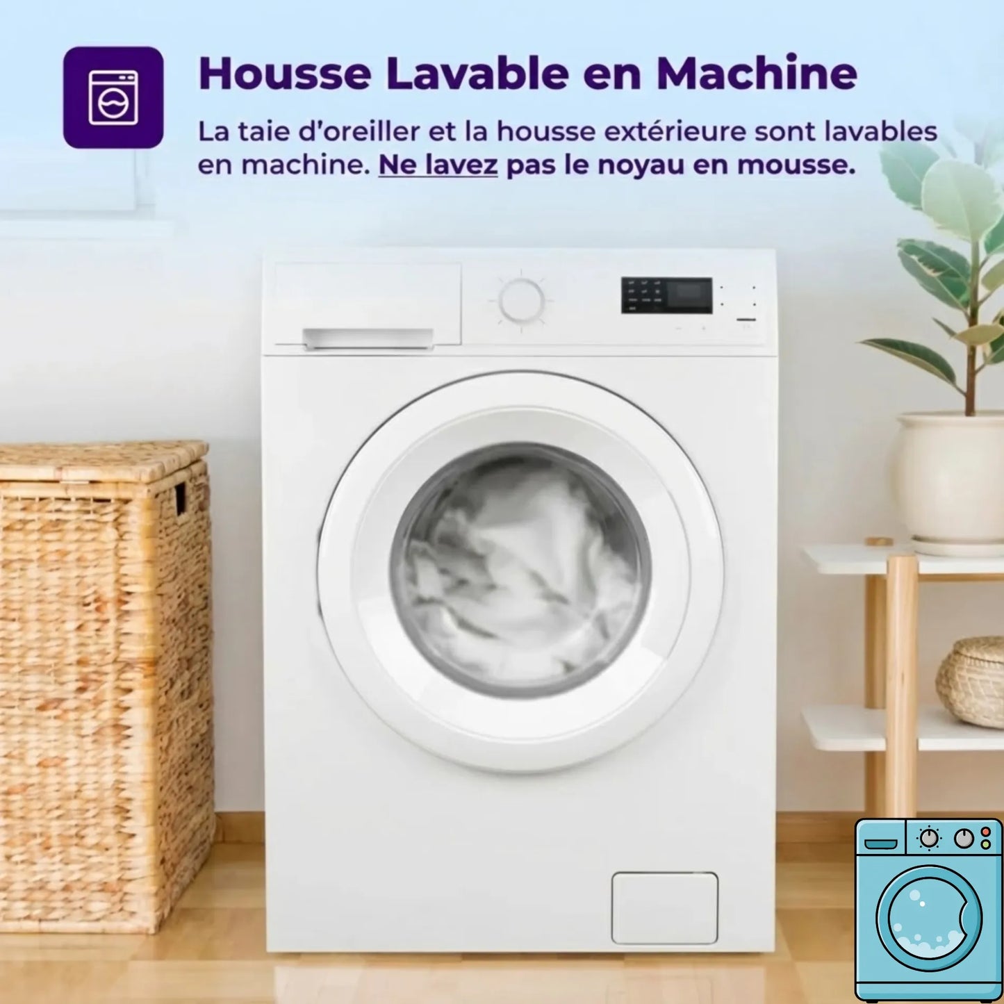 Oreiller en duvet d'oie pour un confort optimal