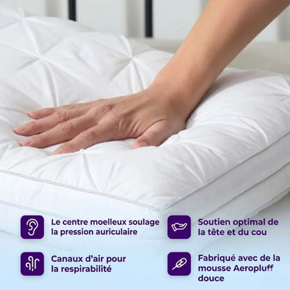 Oreiller en duvet d'oie pour un confort optimal